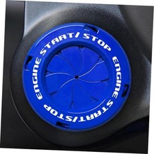 Rotary Push Start Button Cover, Car Accessories Engine Start A-Classic-Blue