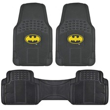 Bdk Warner Bros Dc Comics Batman Heavy Duty Rubber Floor Mats 3pc Set Car Acc...