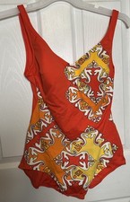 Vintage 1960s Pinup Girl ELEMKO Swimming Suit BATHING Swimsuit Nylon Sz 14 USA