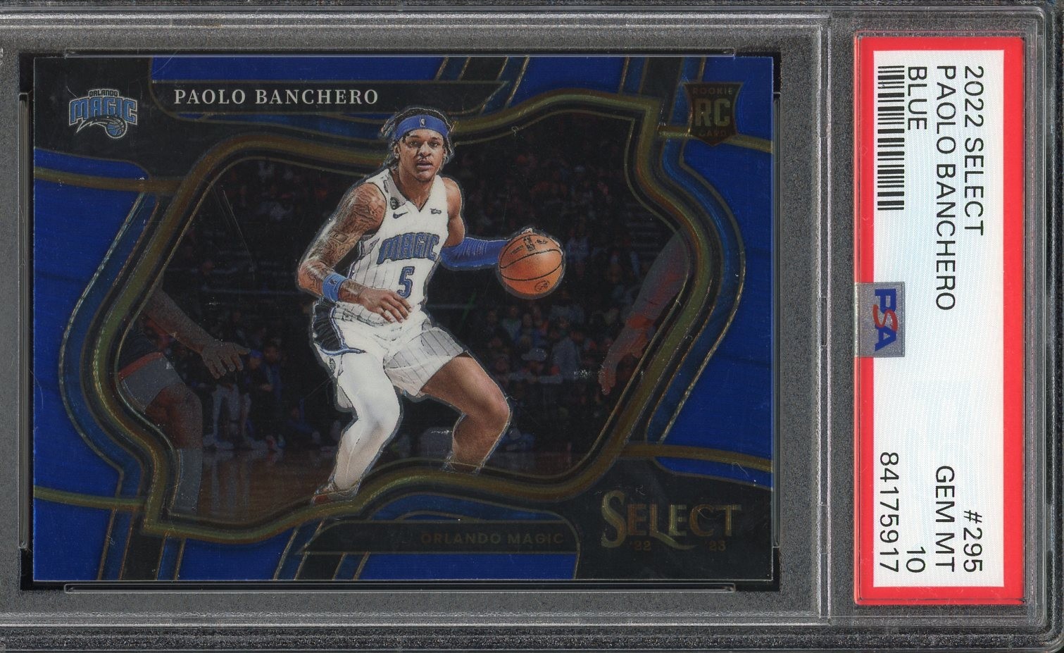 2022 PANINI SELECT PAOLO BANCHERO ROOKIE 1ST PICK  ORLANDO MAGIC #295 PSA 10