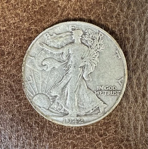1942 D Liberty Walking Half Dollar Silver Circulated Business Strike Denver