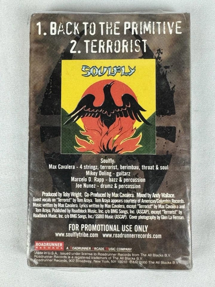 Soulfly - Back To The Primitive [2000, Cassette Single] Promo - Image 3 of 4