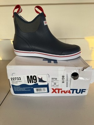 XTRATUF Waterproof Slip-On Ankle Boots Navy/Red/White Men display picture 1
