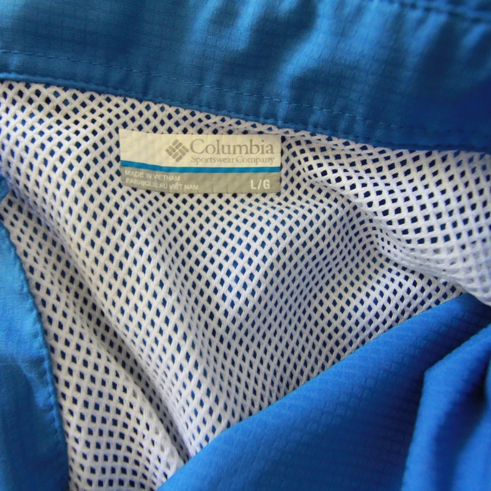 Camisa masculina Columbia PFG azul manga longa malha forrada com botões tamanho grande - Imagem 4 de 4