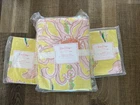 Pottery Barn Lilly Pulitzer Tropical Oasis floral FULL QUEEN duvet shams