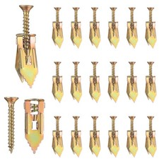 50Pcs Plasterboard Fixings & Wall Plugs, Cavity Fixing Anchors and Screws 30mm