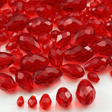340pcs Teardrop Crystal Glass Beads 3x5mm 4x6mm 6x8mm 8x12mm 10x15mm Vertical Ho