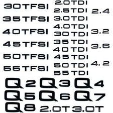 F&uuml;r Audi Q2 Q3 Q5 Q7 Q8 TDI TFSI 2.0T Emblem Logo Kofferraum Badge