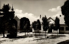 RPPC Church and Building Verpelet Hungary vintage postcard q399