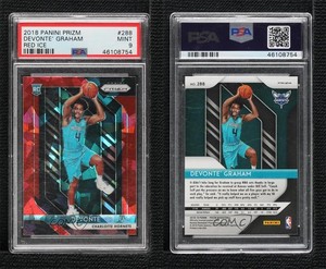2018-19 Panini Prizm Red Ice Prizm Devonte' Graham #288 PSA 9 MINT Rookie RC