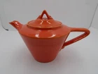 Vintage Art Deco Fiestaware Style Harlequin Red Teapot No Stamp DAMAGED