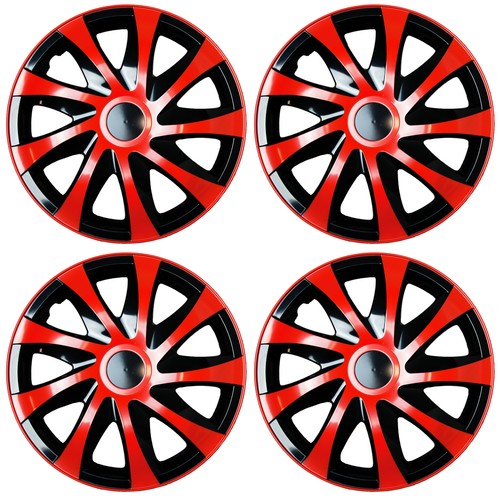 4x Enjoliveurs DRACO CS ROUGE