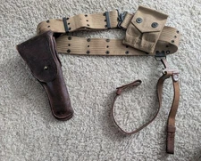  U.S. Cav. Pistol Belt with  sword sling, .45 Cal. Holster/ Ammo Pouch 
