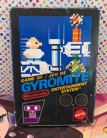 gyromite nes 5 screw hang tab cib canadian double seal black box