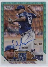 2023 Topps Chrome Update Aqua Wave Refractor /199 Max Castillo #RA-MC Auto 1dl2