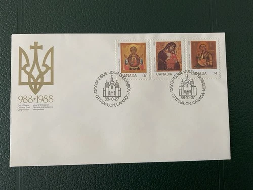 Canada 1988 #1222-1225 Christmas - 2 FDCs