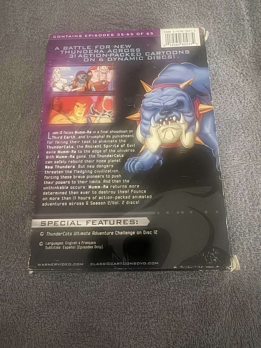 THUNDERCATS SEASON TWO VOLUME TWO DVD USED 012569805774 CARTOON