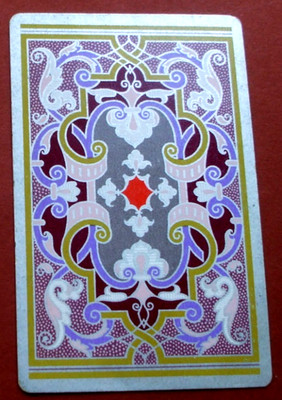 1 Single Genuine Vintage Swap Playing Card Reversible Design Pattern