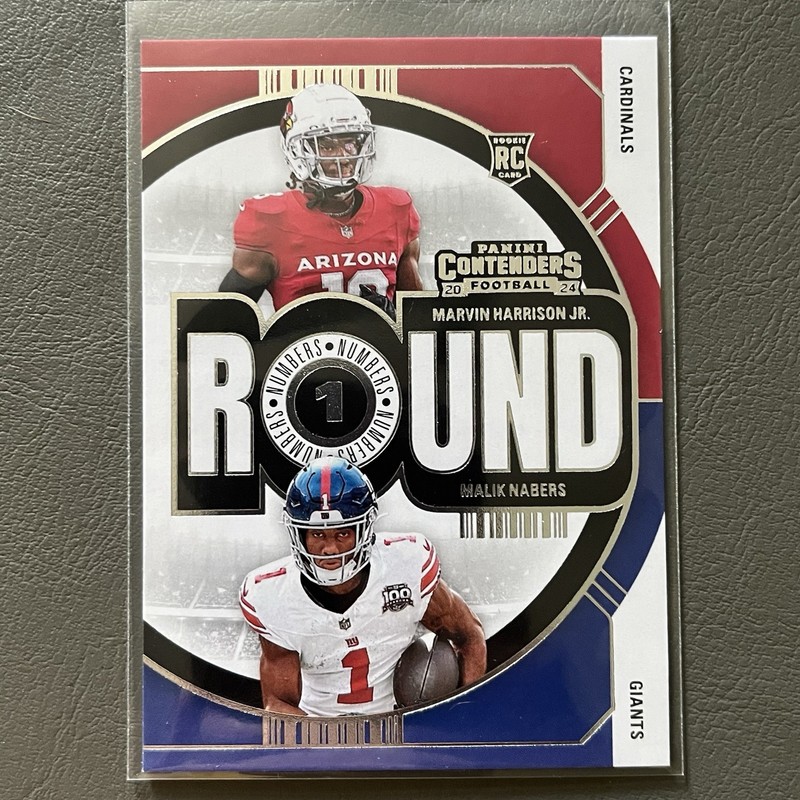 Marvin Harrison Jr Malik Nabers Round 1 Rookie 2024 Panini Contenders Football