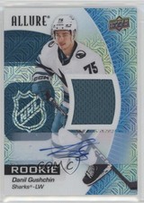 2023-24 Upper Deck Allure Rookies Blue Line Jersey 57/75 Danil Gushchin Auto 5q7
