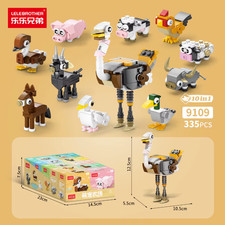 10 Toys In One! Animal Building Block Set – Build Ostrich, Duck, Pig, Cow,