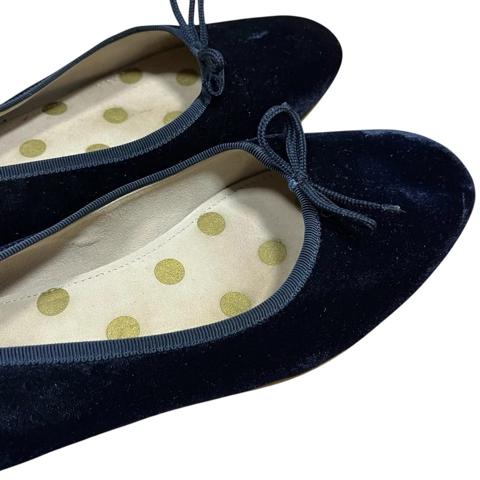 Женские балетки Boden темно-синие бархатные размер 9 минималистские - Изображение 2 из 4
