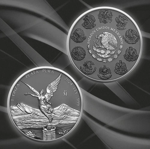 2024 Mexico Libertad-Silver Ring-1oz .999 Colored Silver Coin-700 Mintage!?