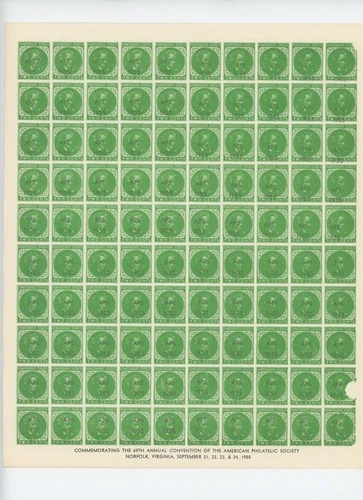 Mr Fancy Cancel CSA U-1b 1955 2c Altered Plate Dietz 1955 Sheet 100 Cat $50