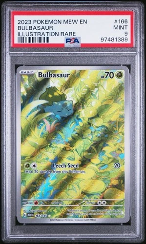 2023 Pokemon SV:151  Illustration Rare Bulbasaur 166/165 PSA 9