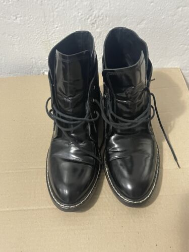 MM6 Maison Margiela flache Schnürstiefel schwarz für Damen Größe 37 - Bild 2 von 16