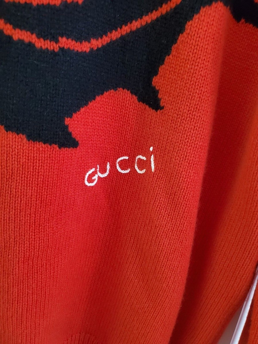 GUCCI レッド セーター スカンク Gucci Red Shark Men's Sweater Size M | eBay