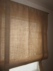 Burlap valance with roman ties on each side Roman Shade Burlap 25x 60" long