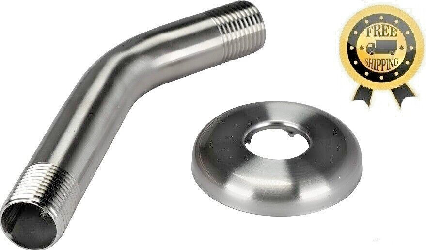 Glacier Bay 6 in. Shower Arm and Flange in Brushed Nickel 108 098 NEW SHIPS FREE