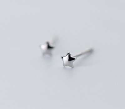 3mm 925 Sterling Silver Square Triangle Tiny Rivets Post Stud Earrings Gift PE18