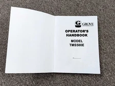 Grove Crane TMS500E Operator Owner Maintenance Manual