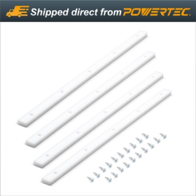 POWERTEC 71793 HDPE Miter Bar 3/4'' x 3/8'' x 17'' for Crosscut Sled, 4PK