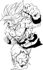 Goku Manga Dragon Ball Weatherproof Anime Sticker 6" Car Decal