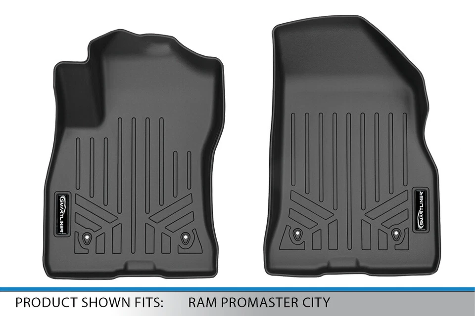 SMARTLINER Custom Fit Floor Mats 1st Row Liner Set 2015-2021 Ram ProMaster City Foto 4 de 4