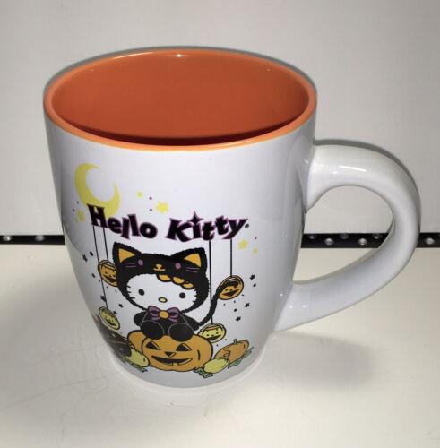 SANRIO HELLO KITTY HALLOWEEN X-LARGE CERAMIC COFFEE MUG Double Sided 25Oz NEW - Picture 1 of 5