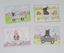 Handmade greeting cards lot of 4 With Envelopes. Made with Stampin Up products.