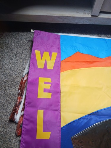 Welcome Sunshine Sun Outdoor Flag Banner - Picture 3 of 11