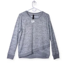 NWT 90 Degree by Reflex Long Sleeve Women’s Size Large Sweatshirt Heather Gray