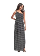 Madewell Womens Silk Tie-Shoulder Maxi Dress in Scatterblock Print Size 12
