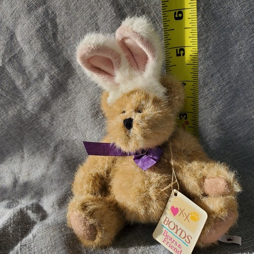 Boyds Bears Pascua Mini Oso con Orejas de Conejo Cola Luz Oro Etiquetas Difícil de Difícil de Difícil 6 pulgadas - Imagen 12 de 14