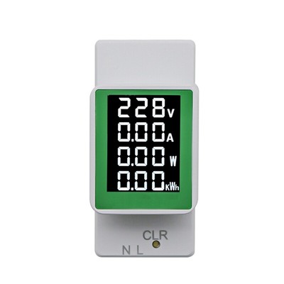 4IN1 Din Rail AC Monitor AC50-300V 100A Voltage Power Watts KWH Power2492-