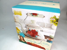 The Pioneer Woman Teapot CHEERFUL ROSE 1.9 Quart NIB Enamel on Steel Floral