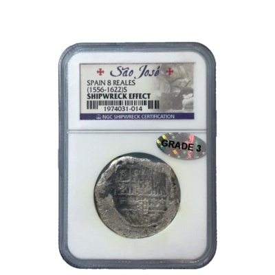 SPAIN (1556-1622)S SAO JOSE SHIPWRECK EFFECT Silver 8 Reales NGC