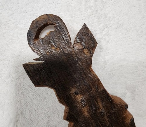 Crucifijo tallado vintage Corpus Christ cruz 19-20 arte popular de barril de vino - Imagen 9 de 24