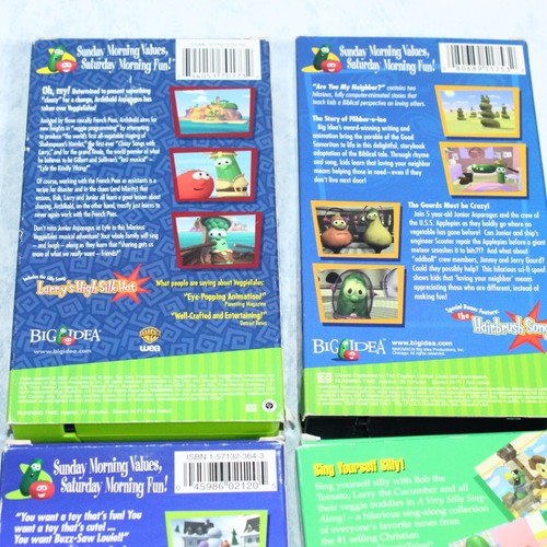 Veggie Tales Vtg Kids VHS Set Of 5 - Foto 7 di 10