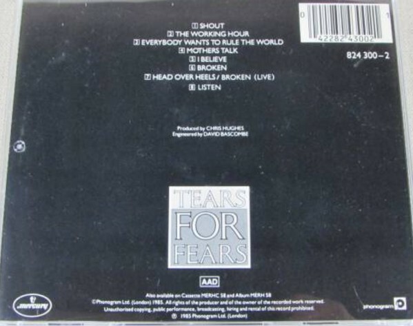TEARS FOR FEARS Songs From The Big Chair JAPAN CD 32PD-37 OBI